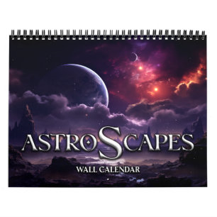 Calendário Paisagem Espacial Externa Sci-Fi 2026 Astroscapes