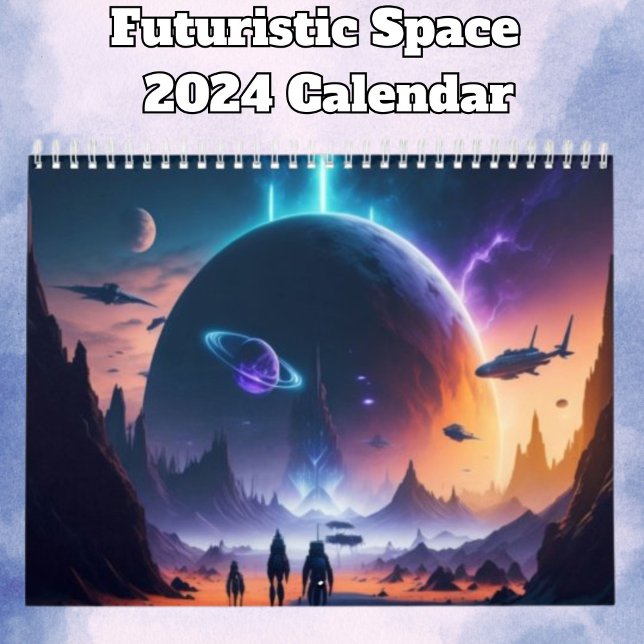 Calendário Paisagem Espacial Futurística 2024 (Criador carregado)