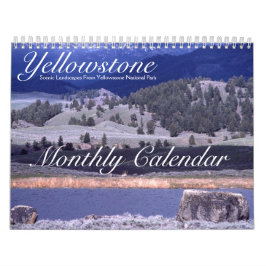 Calendário Paisagem natural Yellowstone USA Monthly