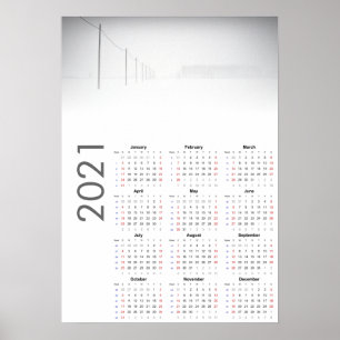 Calendário Paisagem Nevada 2021 Poster