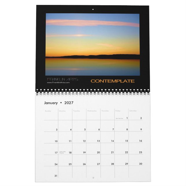 Calendário Paisagens 2012 (Jan 2027)