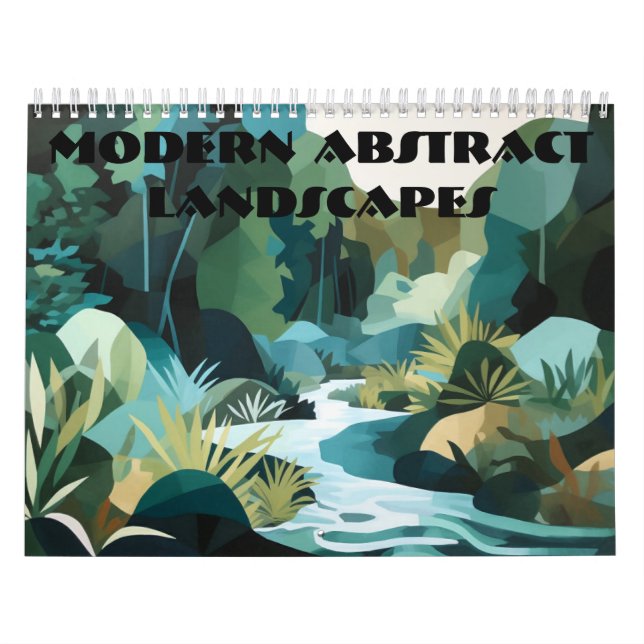 Calendário Paisagens Abstrato modernas (Capa)
