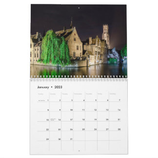 Calendário paisagens de Bruges