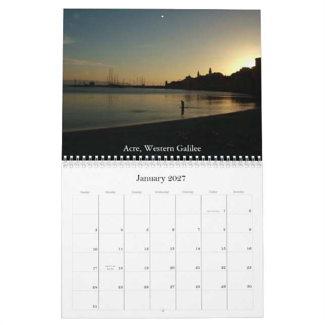 Calendário Paisagens de Galilee, Israel (Jan 2027)