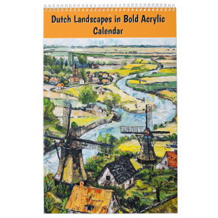 Calendário Paisagens Holandesas em Acrílico Ousado – Calendár