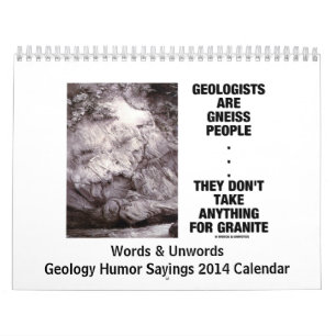 Calendário Palavras & provérbios do humor da geologia de