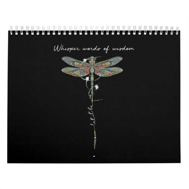 Calendário Palavras Sussuras De Dragonfly De Brocade Sabedori (Capa)