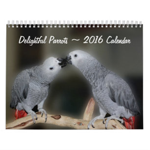 Calendário Papagaios em Cute 2016