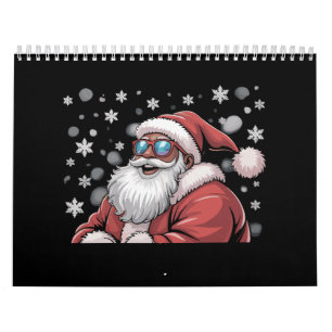 Calendário Papai Noel preto africano americano Natal 