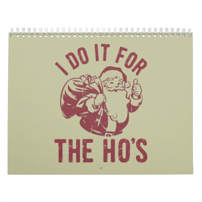 Calendário Papais noeis de Natal rudes... Eu faço isso para o (Capa)