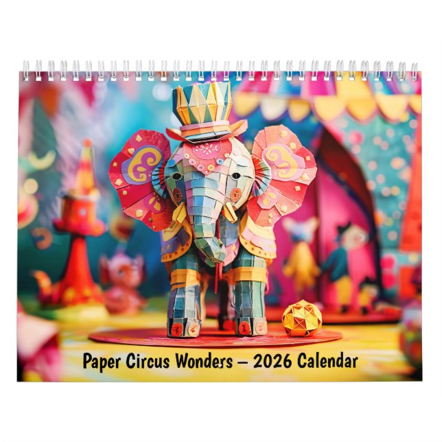 Calendário Paper Circus Wonders – 2026 Calendar (Capa)