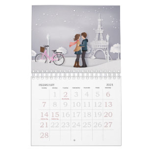 Calendário Papercut Love & Romance Casais