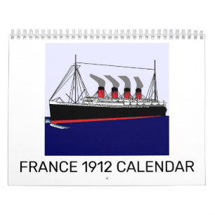 Calendário Paquebot France 1912 Calendar