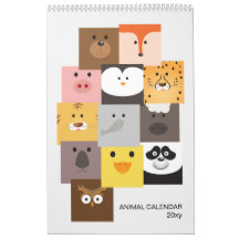 Calendário para Crianças de Animais