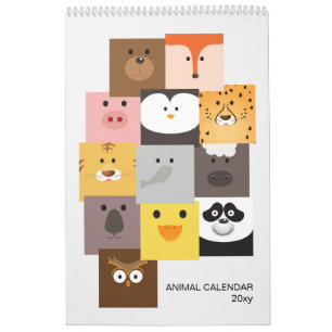 Calendário para Crianças de Animais