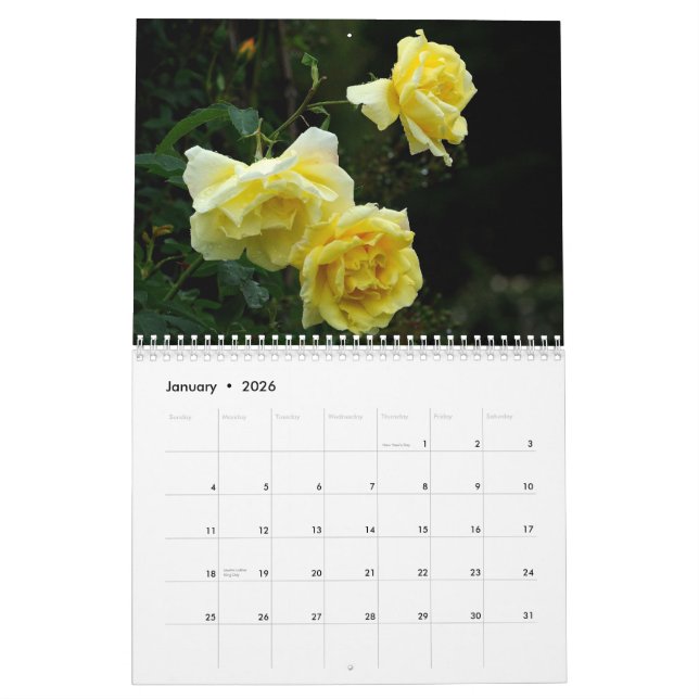 Calendário Parede Callendar dos ROSAS 2013 (Jan 2026)