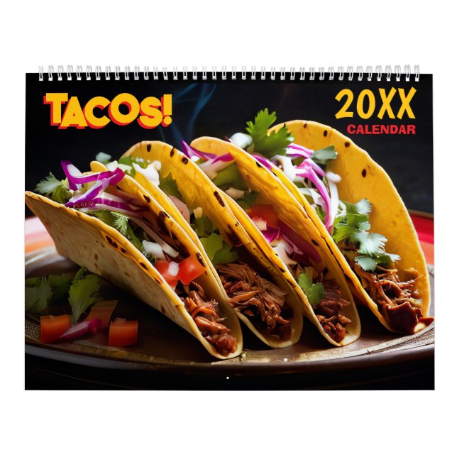 Calendário Parede de comida Taco Foodie 2027 (Capa)
