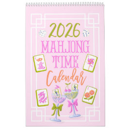 Calendário Parede do Tempo de Mahjong 2026 