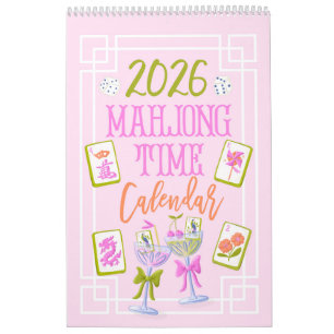 Calendário Parede do Tempo de Mahjong 2026
