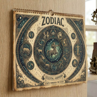 Calendário Parede do Zodíaco Celestial