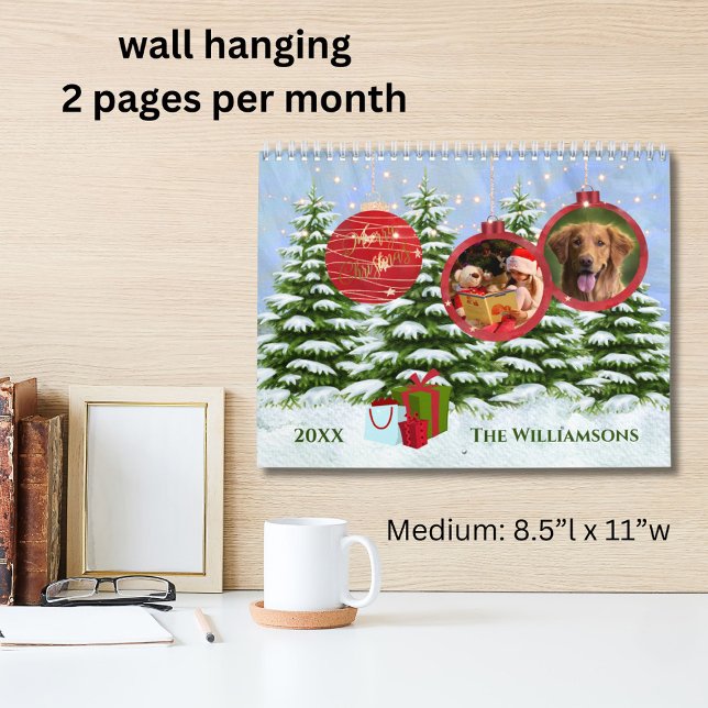 Calendário Parede editável de fotos da família CIY 20XX (Criador carregado)