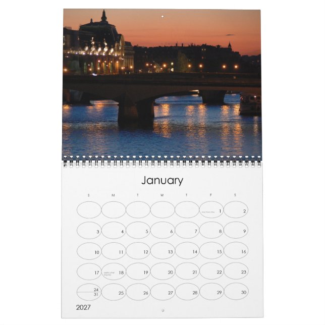 Calendário Paris 2009 (Jan 2027)