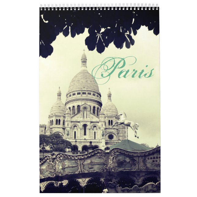 Calendário Paris Photography Montmartre Sacré-Coeur Fotokunst (Capa)