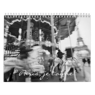 Calendário Paris, t'aime do je!