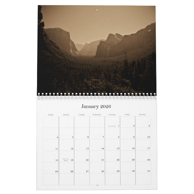 Calendário Parque nacional 2011 de Yosemite (Jan 2026)