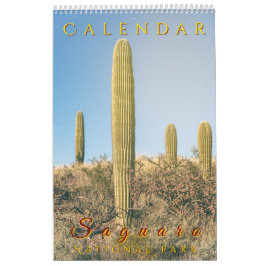 Calendário Parque Nacional do Saguaro Flora Landscapes