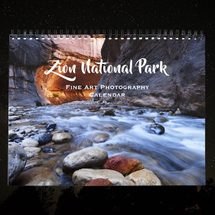 Calendário Parque Nacional Zion Utah Fotografia de Arte Fino