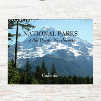 Calendário Parques Nacionais da Foto Noroeste do Pacífico