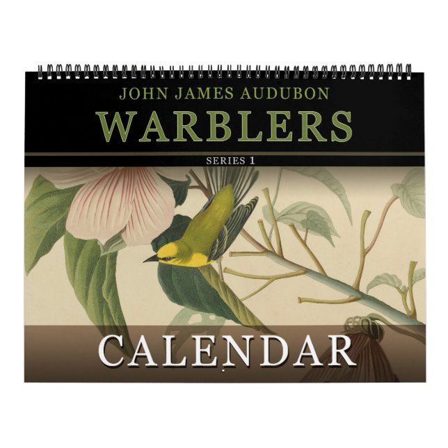 Calendário Pássaros das toutinegras de John Audubon do (Capa)