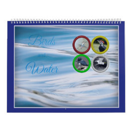 Calendário Pássaros e água (grandes - feito sob medida)