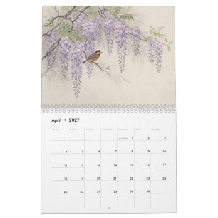CALENDÁRIO PÁSSAROS E FLORES JAPONESES