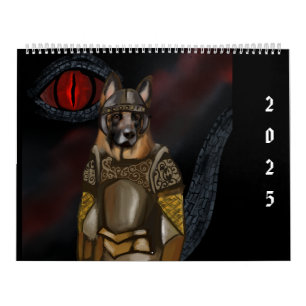 Calendário Pastor Alemão “Dragons & Dogs “