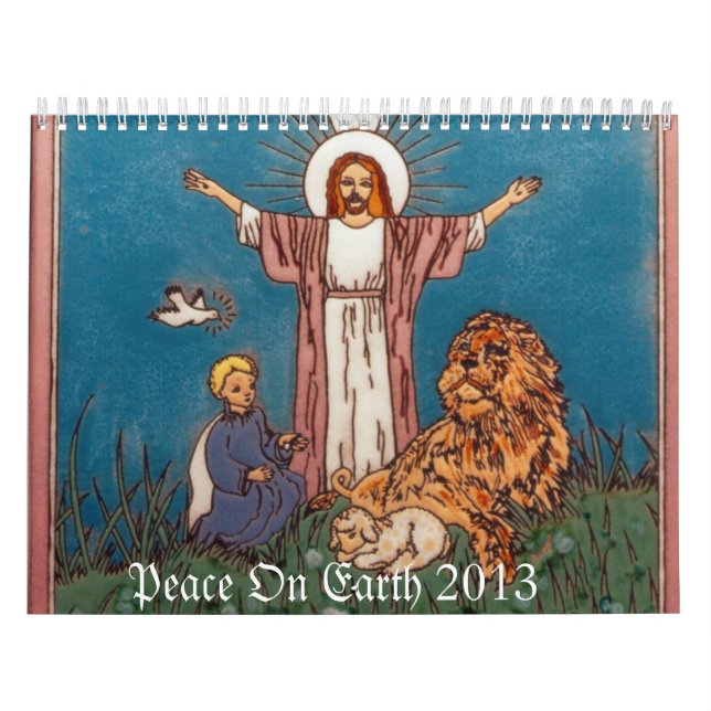 Calendário Paz de Jesus Leão e Lamb na Terra 2013 (Capa)