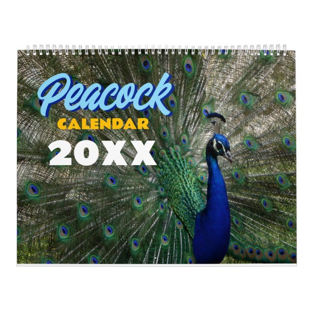 Calendário Peacock Calendar 2026 Wall Photo  (Capa)