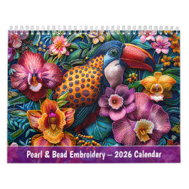 Calendário Pearl & Bead Embroidery – 2026 Calendar