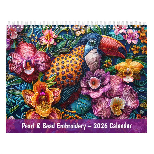 Calendário Pearl & Bead Embroidery – 2026 Calendar (Capa)