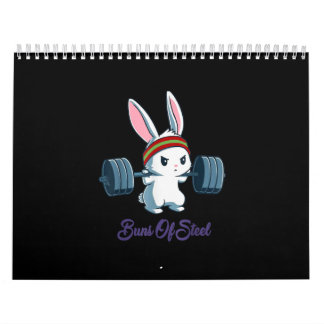 Calendário Pedaços de Ness Rabbit Bunny Lover Gym Workout Eng
