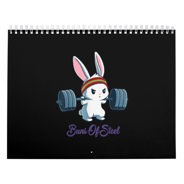 Calendário Pedaços de Ness Rabbit Bunny Lover Gym Workout Eng (Capa)