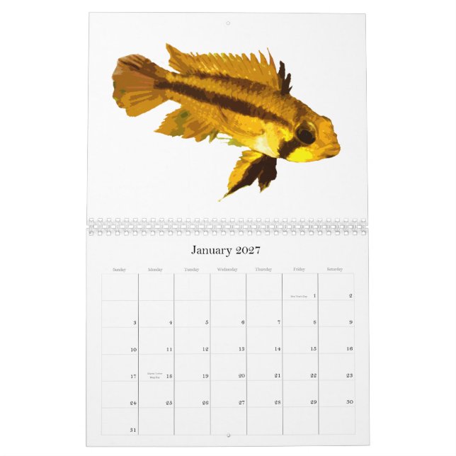 Calendário Peixes do mundo em 2010 (Jan 2027)