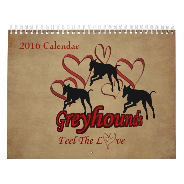 Calendário Pelo Amor Dos Greyhounds (Capa)