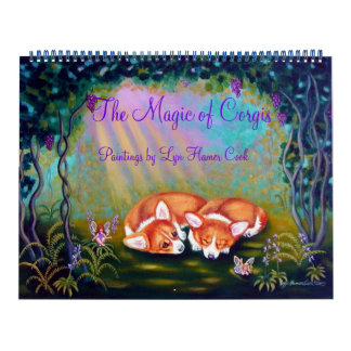 Calendário Pembroke Welsh Corgi Calendar A Magia de Corgis