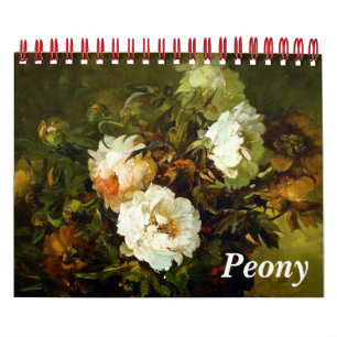 Calendário Peony Art (5,5" x 7")