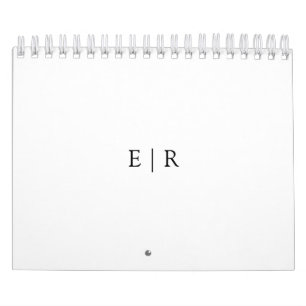 Calendário Pequeno de Duas Páginas, Branco