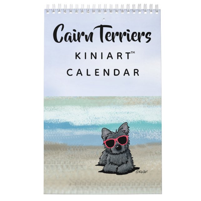 Calendário pequeno do KiniArt Cairn Terrier (Capa)
