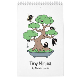 Calendário Pequeno Ninjas Plain White