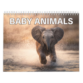 Calendário Perfect Gift for Animal Lovers | Baby Animals Wall